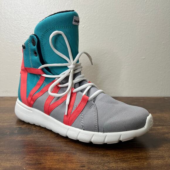 Heyday Sneakers 7 Women Bodybuilding Hip Hop High Top Blue Gray Coral Athletic - Picture 1 of 10